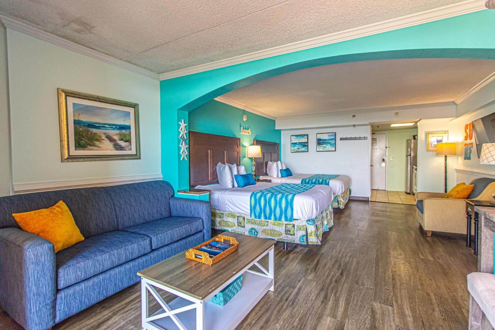 Oversized Ocean View Queen Suite With Beautiful Fireplace And Accents - Sleeps 4 Guests! Myrtle Beach Ruang foto