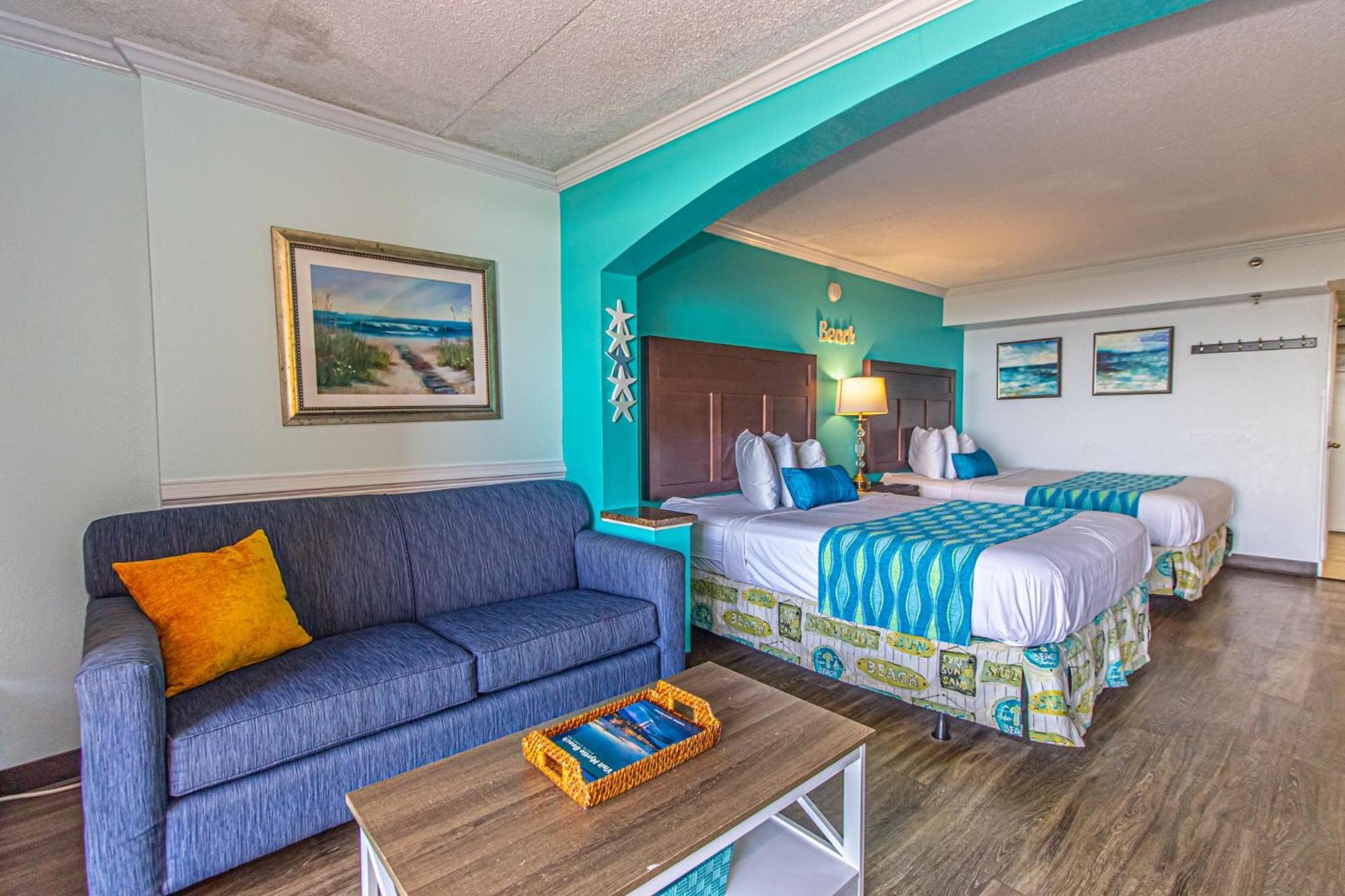 Oversized Ocean View Queen Suite With Beautiful Fireplace And Accents - Sleeps 4 Guests! Myrtle Beach Ruang foto